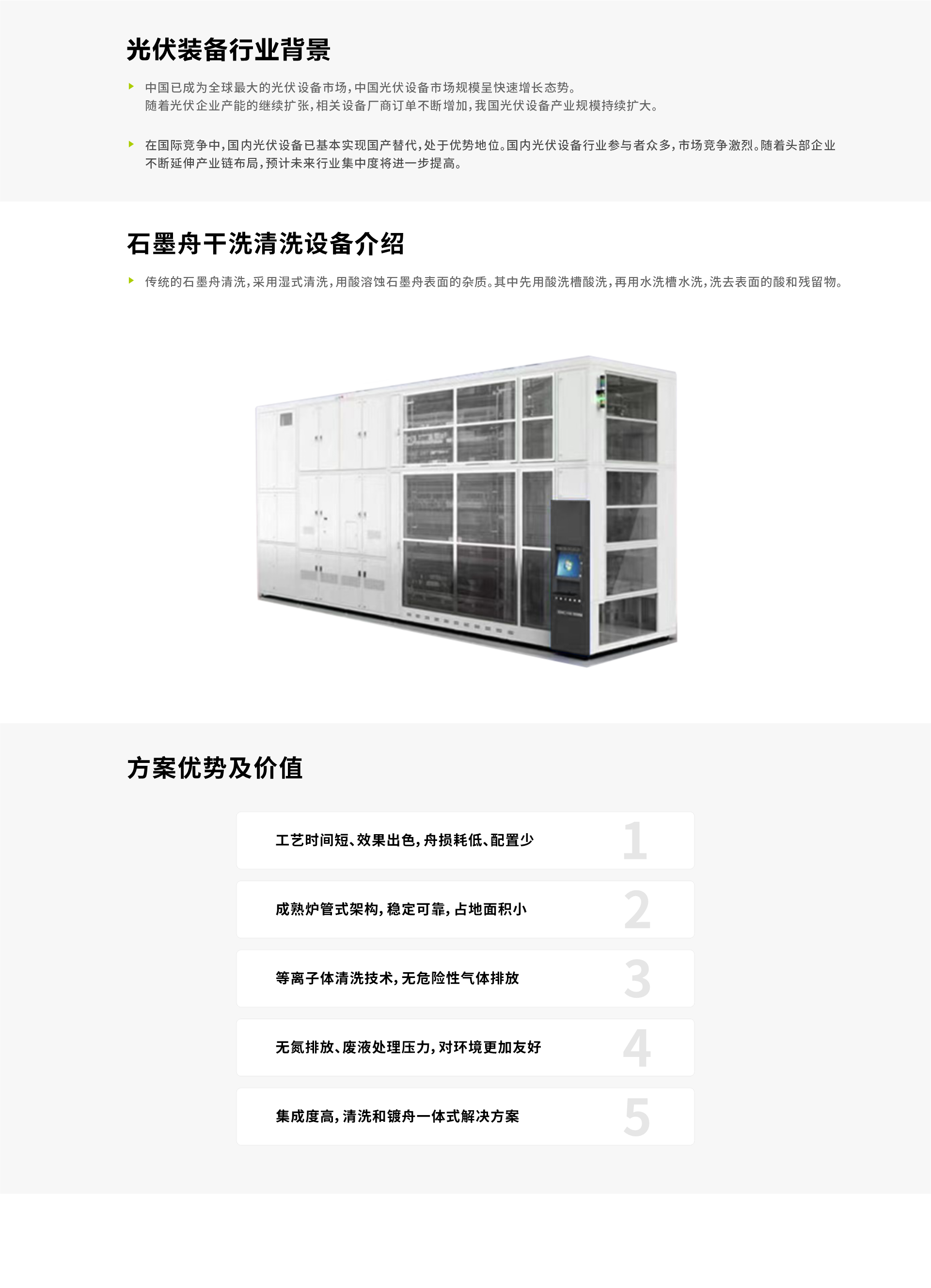 石墨舟干洗洗濯设备解决规划
